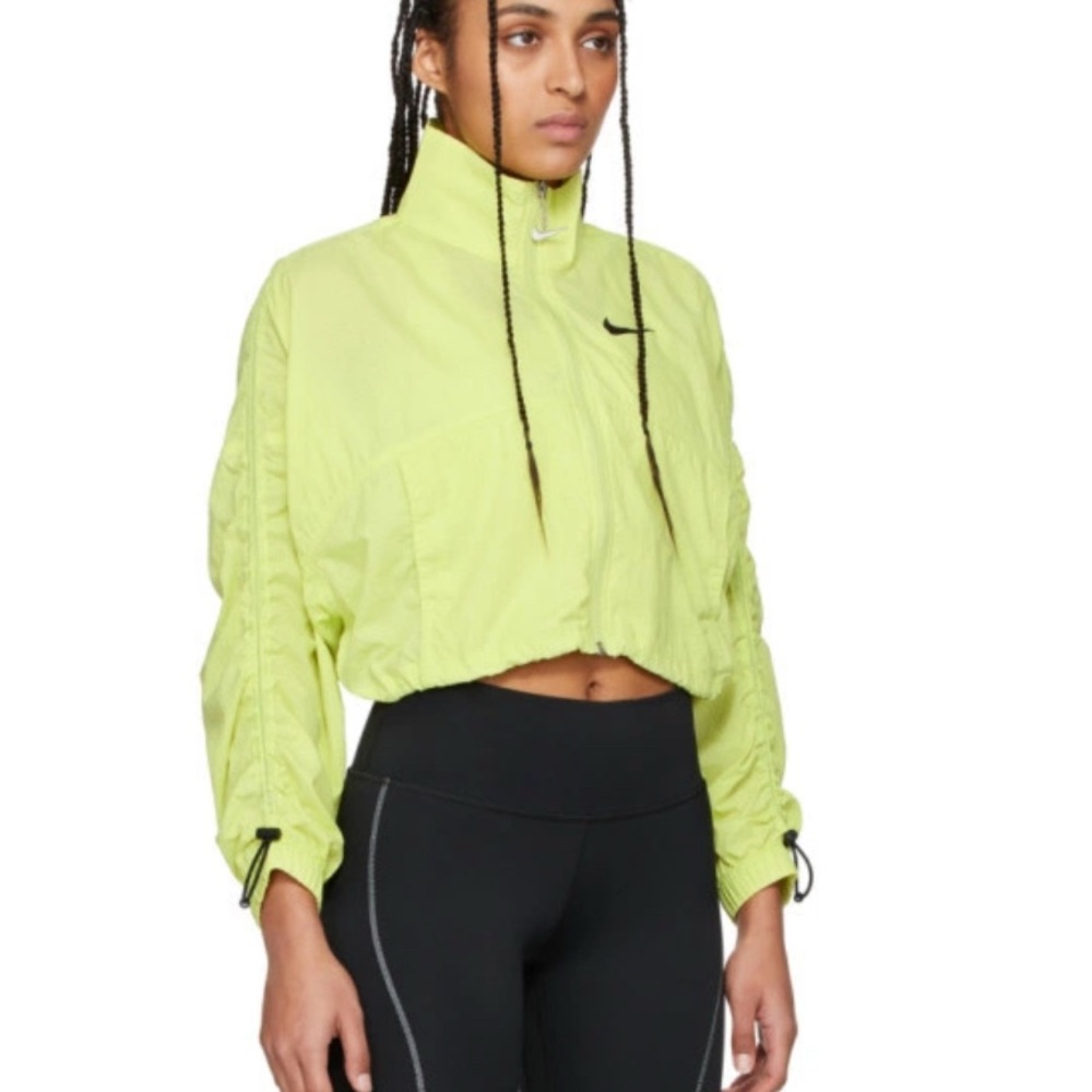 Nike Yellow Ripstop Cropped Jacket - Picture 6 of 9